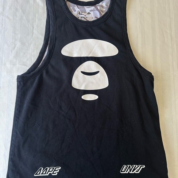 Aape by A Bathing Ape Mens Tank Top Size S Reversible Heavyweight Casual - Picture 1 of 10